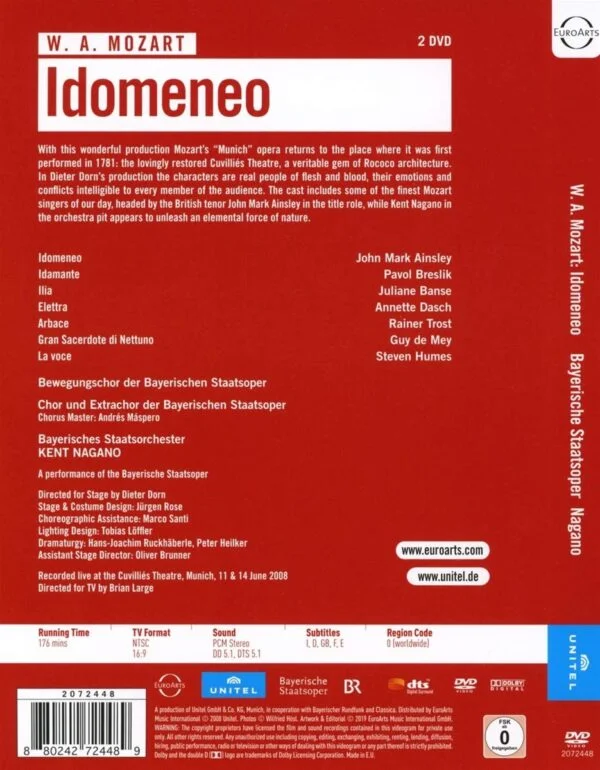 Mozart - Idomeneo (John Mark Ainsley, Kent Nagano) (2DVDs) - Image 2