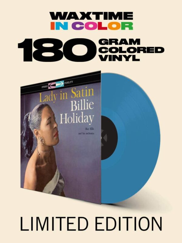 Billie Holiday - Lady in Satin (LP, Blue Colored, Waxtime In Color) - Image 3
