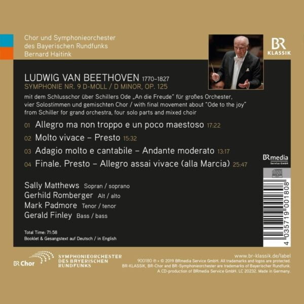 Beethoven: Symphony 9 (Bernard Haitink) (CD, Br-Klassik) - Image 2