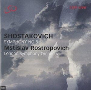 Shostakovich: Symphony No. 8 in C minor, Op. 65 (London Symphony Orchestra, Mstislav Rostropovich) (CD, LSO)