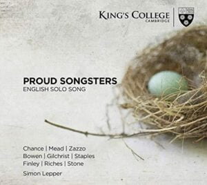 Proud Songsters: English Solo Song (CD, KING'S)