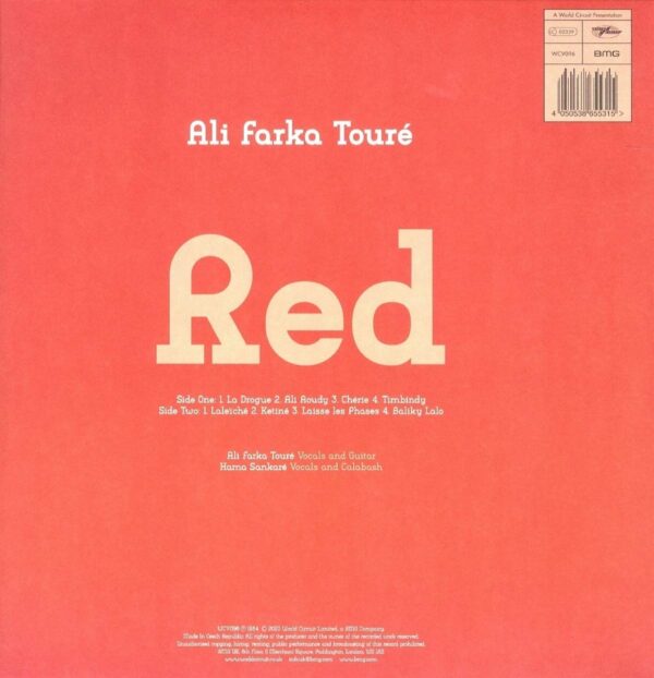 Ali Farka Toure - Red Album (LP, World Circuit) - Image 2