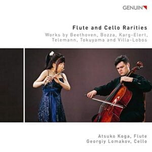 Flute and Cello Rarities: Works by Beethoven, Bozza, Karg-Elert, Telemann, Tokuyama and Villa-Lobos (CD, Genuin)