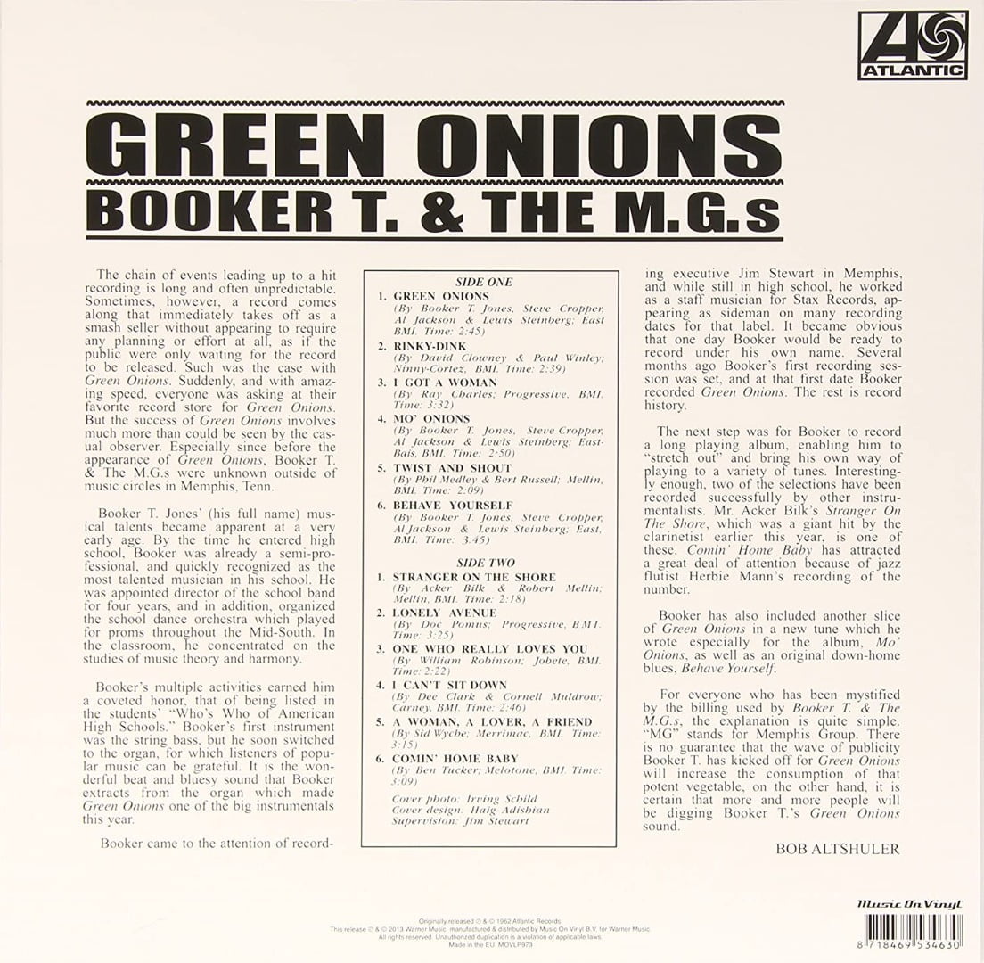 Booker T. & The MG's  - Green Onions (LP, Music on Vinyl) - Image 2