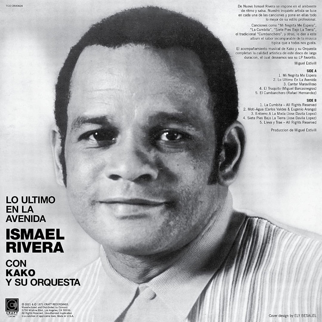 Ismael Rivera - Lo Ultimo En la Avenida (LP, Concord Records) - Image 3