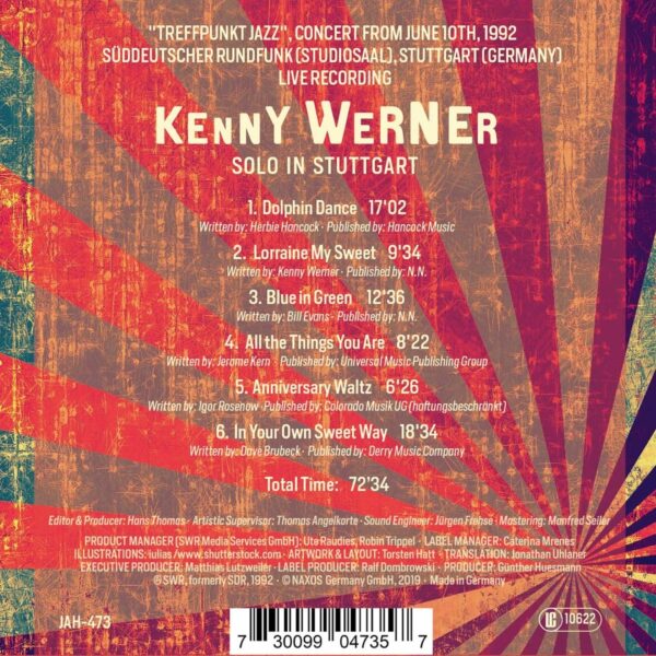 Kenny Werner - Solo in Stuttgart 1992 (CD, Jazzhaus) - Image 2