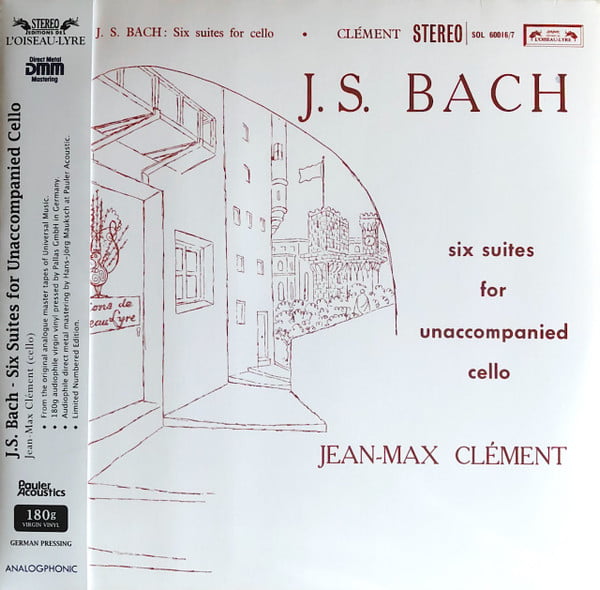 Jean-Max Clement - Bach Six Suites For Unaccompanied Cello Limited Edition (LP, Analogphonic)