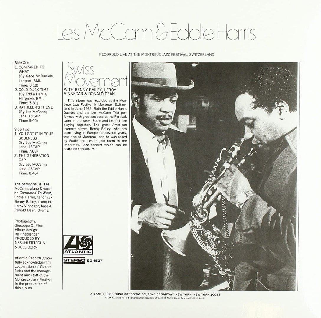 Les Mccann & Eddie Harris - Swiss Movement (LP, Speakers Corner) - Image 2