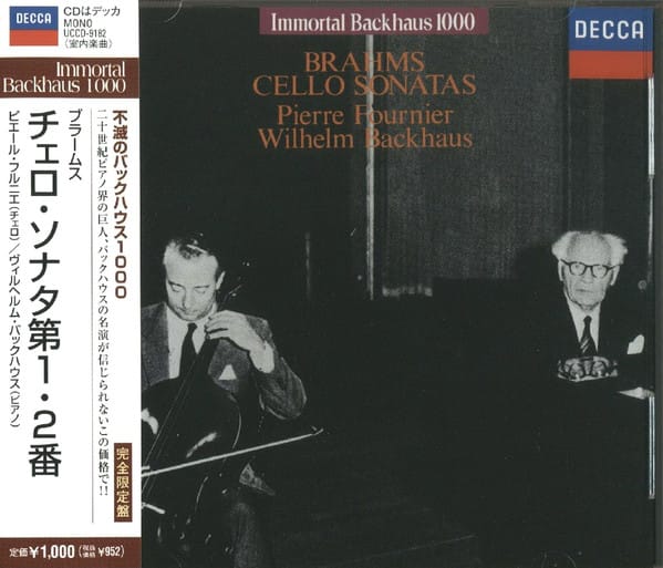 Brahms - Cello Sonatas (Fournier, Backhaus) (Decca, CD)